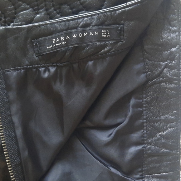 Zara Black Faux Leather Miniskirt - Picture 3 of 5